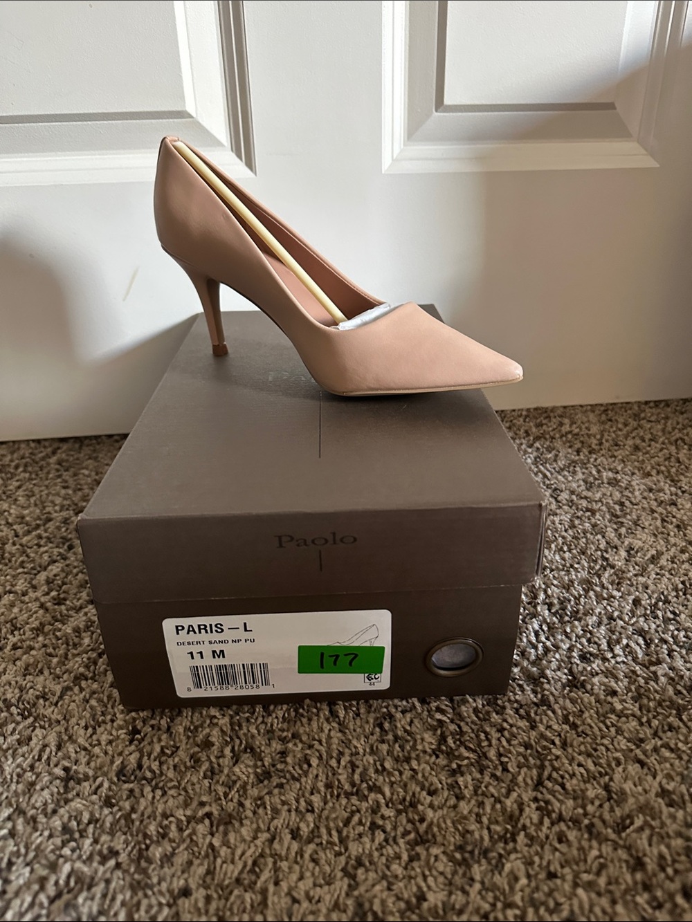 Paolo Nude Pink Pointed Toe Stiletto Pumps